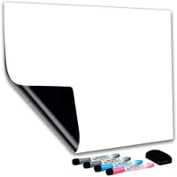 CUHIOY Pizarra Magnética Blanca A3+ para Nevera-Cocina Menú Lista Compras-Memo Recordatorio Plan Diario Avisos-Graffiti…